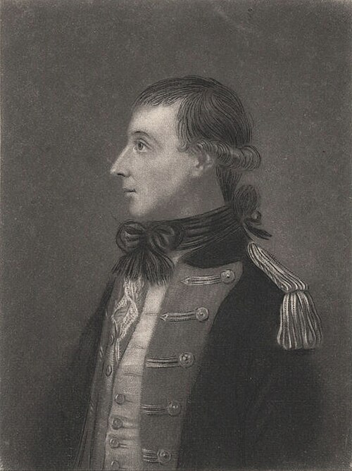 Period engraving of Theobald Wolfe Tone in military uniform, in profile