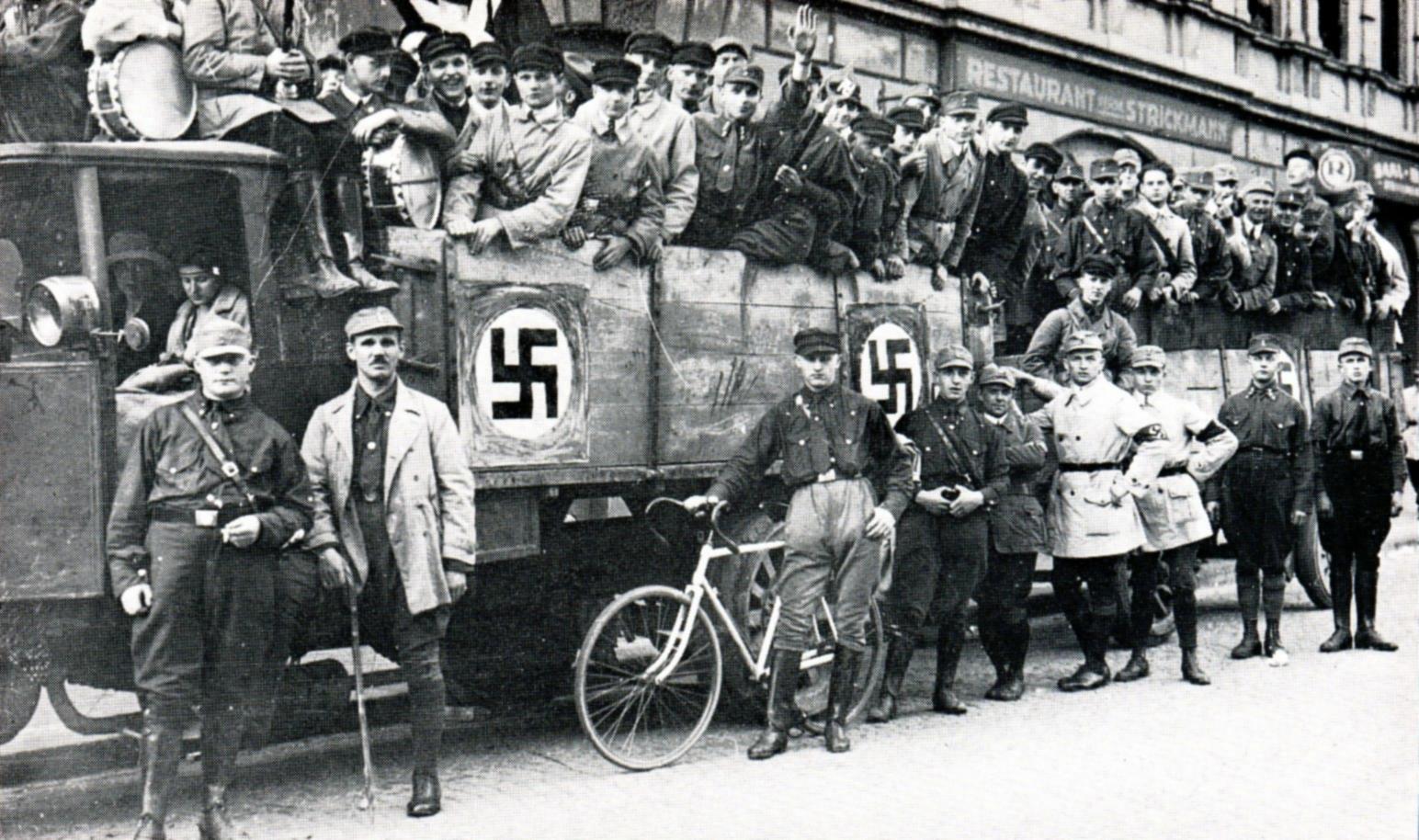 Nazi Stormtroopers (SA) were used to intimidate opponents.