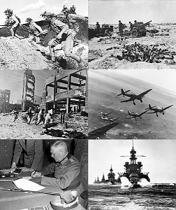 World War II: a truly global conflict. User:Staberinde, CC BY-SA 3.0 DE, via Wikimedia Commons