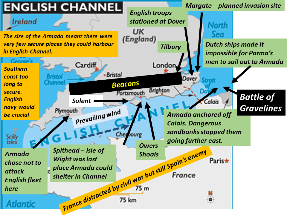Map of English Channel