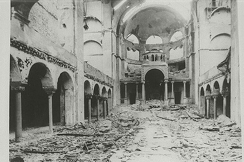 Destruction at Kristallnacht