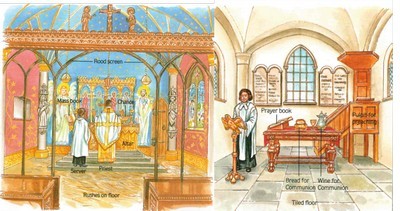 Catholic and Protestant churches